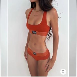 Burnt Orange Hoaka Apparel Sports Bra